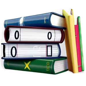 School Books Stack Png 05252024 PNG image