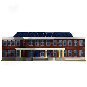 School Building Cartoon PNG 4
