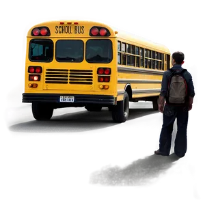 School Bus At Bus Stop Png 20 PNG image