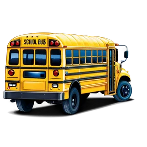 School Bus On Country Road Png 53 PNG image