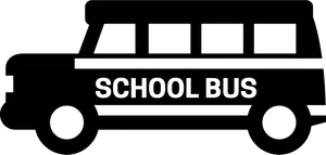 School Bus Silhouette Graphic PNG image