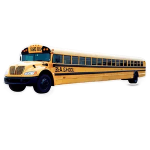 School Bus Under Sunny Sky Png 05242024 PNG image