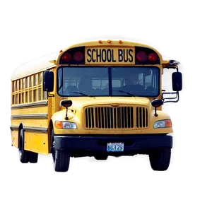 School Bus Under Sunny Sky Png Jqy11 PNG image