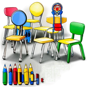 School Chair Collection PNG Ytk