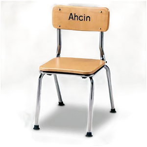 School Chair With Name PNG Pyq