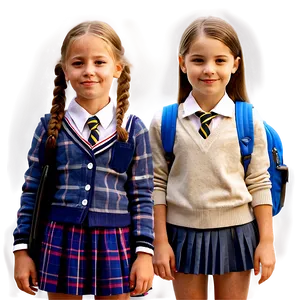 School Girl Character PNG 50