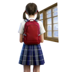 School Girl Character PNG Nvg90