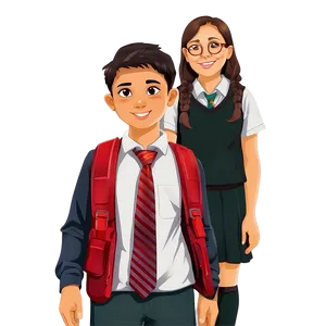 School Life Cartoon Character Png 06122024 PNG image