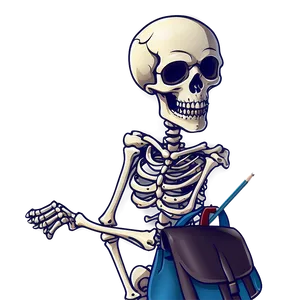 School Skeleton Cartoon Png Lbx PNG image