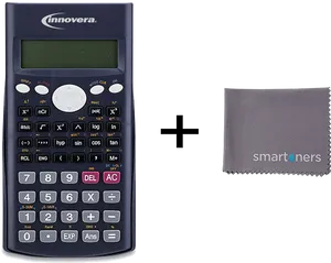 Scientific Calculatorand Cleaning Cloth PNG image