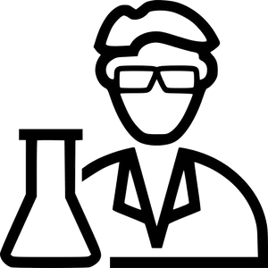 Scientist Iconwith Flask PNG image