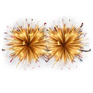 Scintillating Gold Fireworks PNG 90