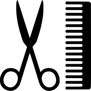 Scissorsand Comb Outline PNG