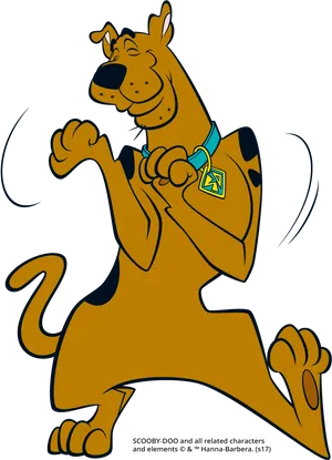 Scooby Doo Animated Character Pose PNG image