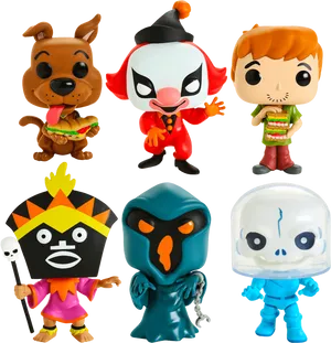 Scooby Doo Character Figurines Collection PNG image