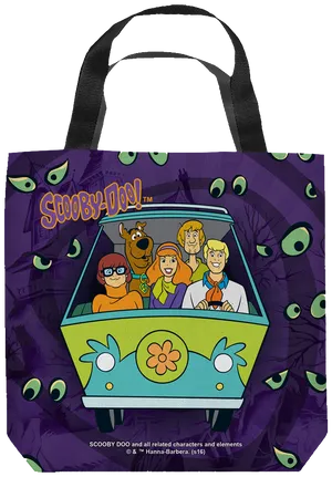 Scooby Doo Mystery Machine Tote Bag PNG image