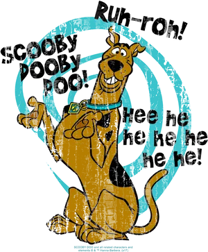 Scooby Doo Retro Poster Art PNG image