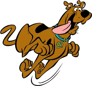 Scooby Doo Running Black Background PNG image