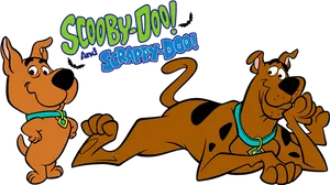 Scooby Dooand Scrappy Doo Animated Characters PNG image
