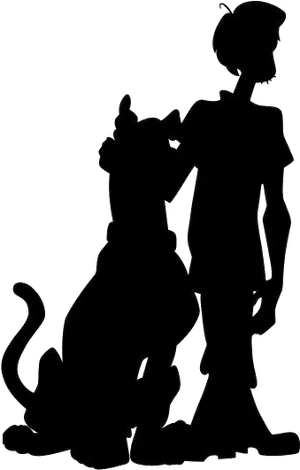 Scooby Dooand Shaggy Silhouette PNG image