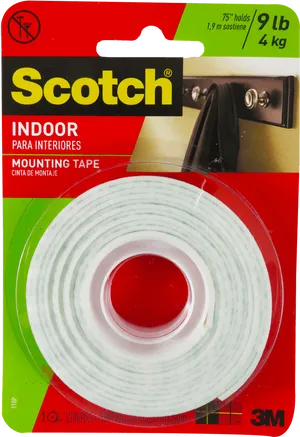 Scotch Indoor Mounting Tape Packaging PNG image