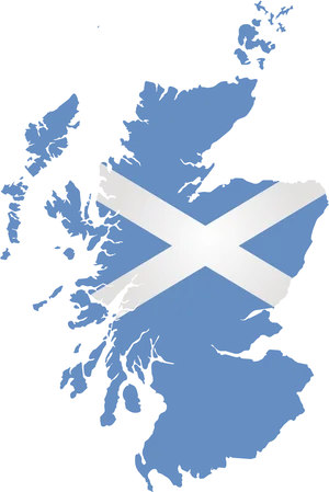 Scotland Flag Map Graphic PNG image