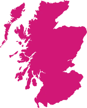 Scotland Map Silhouette Pink PNG image