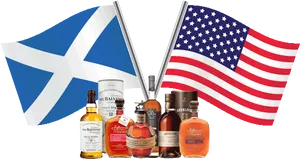 Scottish American Whiskey Selection PNG