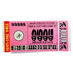 Scratch Off Lottery Ticket Pink PNG image