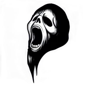 Scream Black And White Png 05232024 PNG image