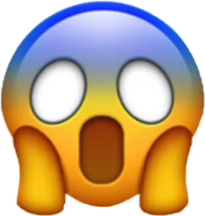 Screaming Face Emoji PNG image
