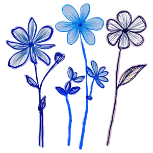 Scribble Flower Sketches Png 90 PNG image