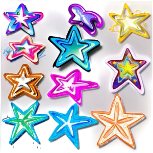 Scribble Star Symbols Png 97 PNG image