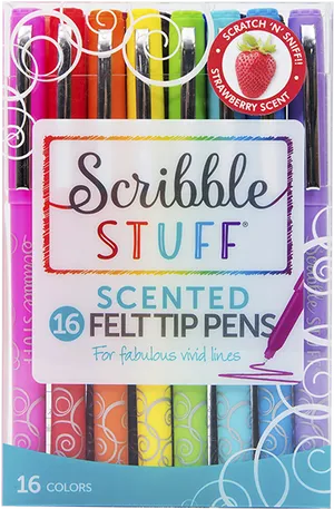 Scribble Stuff Scented Felt Tip Pens Pack PNG image