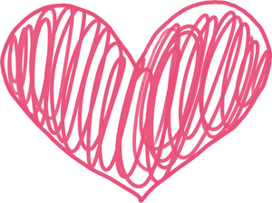 Scribbled Heart Doodle PNG image