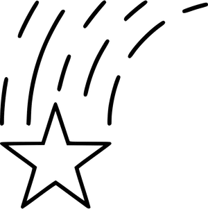 Scribbled Star Tattoo Design PNG image