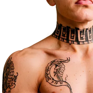Script Neck Tattoo Imagery PNG Pbp PNG