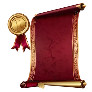 Scroll Banner With Wax Seal Png Bpy4 PNG image