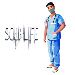 Scrub Life Calligraphy Png 06282024 PNG image