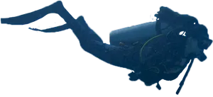Scuba Diverin Blue Waters PNG image