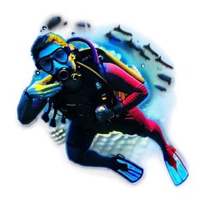 Scuba Diving In Blue Waters Png Aqf92 PNG image