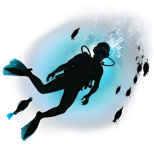 Scuba Diving Silhouette Png 06252024 PNG image