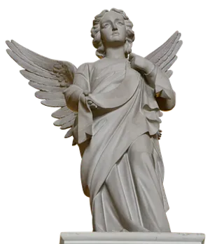 Sculpted Angel Statue PNG image