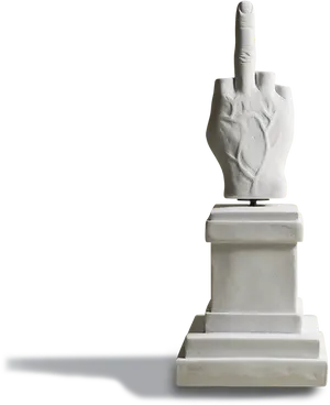 Sculpted Hand Gesture Middle Finger PNG image