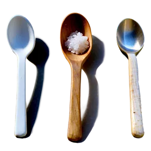 Sea Salt On Spoon Png 06272024 PNG image