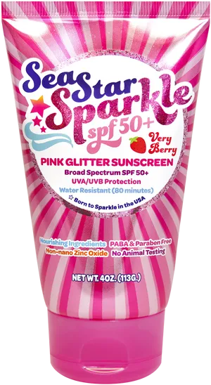 Sea Star Sparkle Glitter Sunscreen S P F50 PNG image