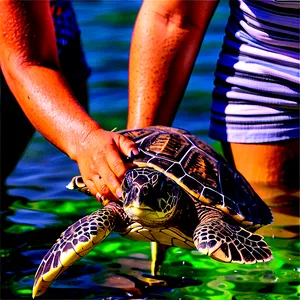 Sea Turtle Release Celebration Png Xtv PNG image
