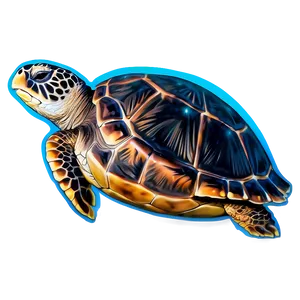 Sea Turtle Under Starry Night Sky PNG 06292024 PNG