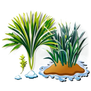 Seagrass Cartoon Png 06292024 PNG image