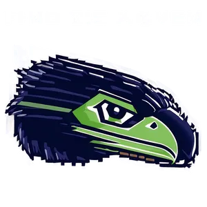 Seahawks Logo In Pixel Art PNG 84 PNG